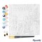Figured'Art Mini Paint by Numbers Kit for Adults with Frame Travel Poster Paris Small format 8"x8" - Craft Art Painting DIY Canvas Already Stretched on a Wooden Frame